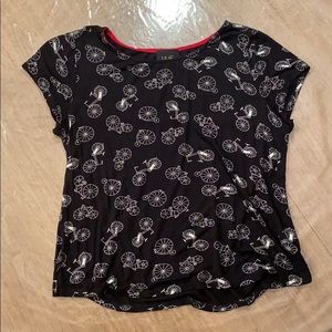 Anthropologie W5 black bicycle t-shirt